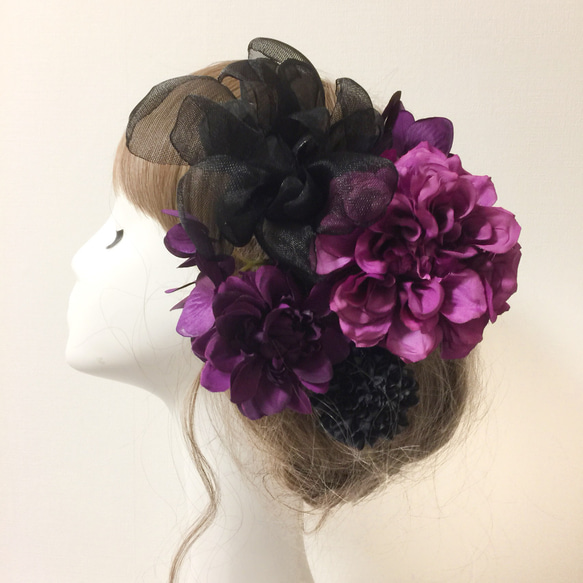 【紫苑】髪飾り 6点セット♥かんざしとパーツのセット -№167 2枚目の画像