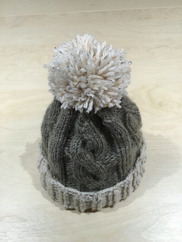 模様編みが可愛いゆったりニット帽 3枚目の画像