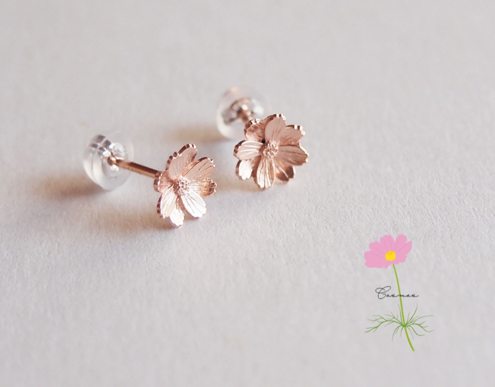 季節のピアス【秋-Autumn】コスモス秋桜