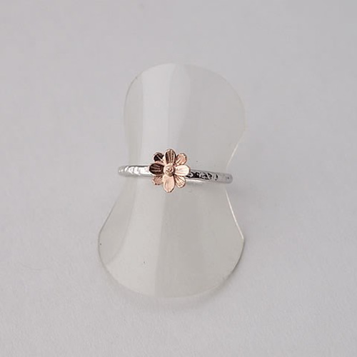 秋桜コスモスの指輪ピンクSV925製【受注生産】 指輪・リング