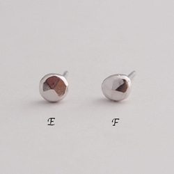 多面体の純銀ピアス片耳1本 Dタイプ 8枚目の画像