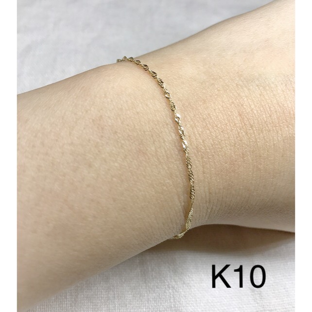 SET】バングル＆(K10)LEAFYブレスレットのセット