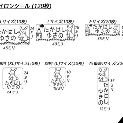 モノクロにこだわったうさぎのアイロンシール(120枚入) 4枚目の画像