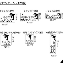 モノクロにこだわったイルカのアイロンシール(120枚入) 3枚目の画像