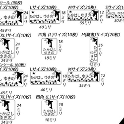 イルカのお名前シールとアイロンシール★モノクロ仕立て(150枚入) 3枚目の画像