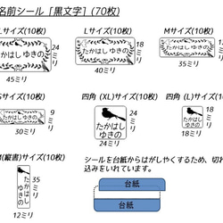 小鳥のお名前シールとアイロンシール★入園&入学準備フルセット(202枚) 3枚目の画像