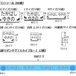 双葉のお名前シールとアイロンシール★入園&入学準備フルセット(202枚) 5枚目の画像