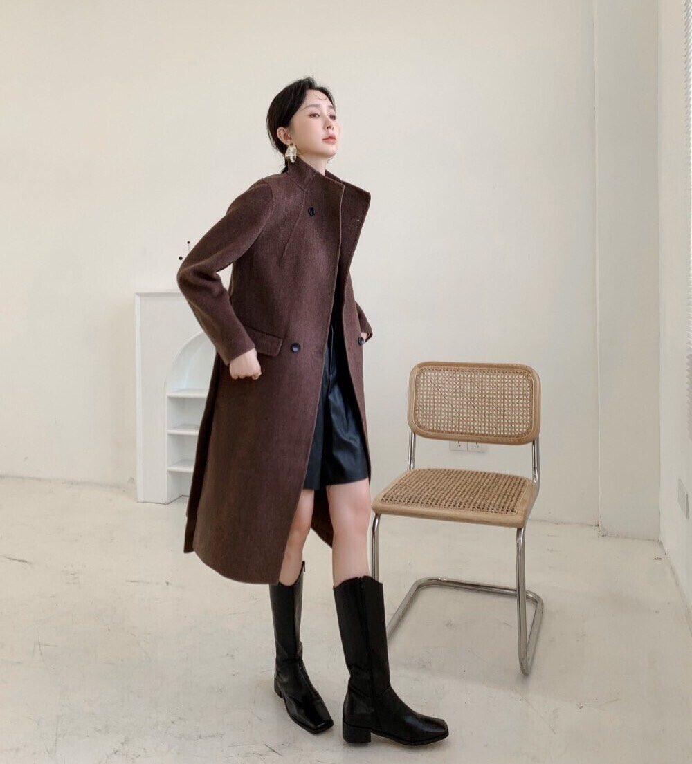 【全14色】【ウール100％】　リバーシブル生地　手縫い　コート☆オーダーメイド可