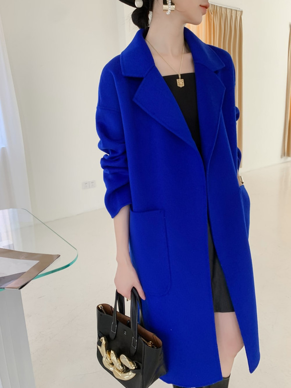 全14色】【ウール100％】 リバーシブル生地 手縫い コート☆オーダー  