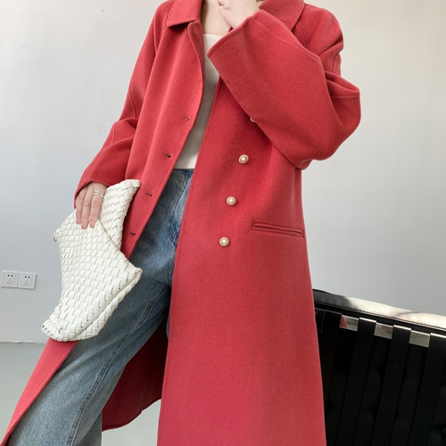 全14色】【ウール100％】 リバーシブル生地 手縫い コート☆オーダー