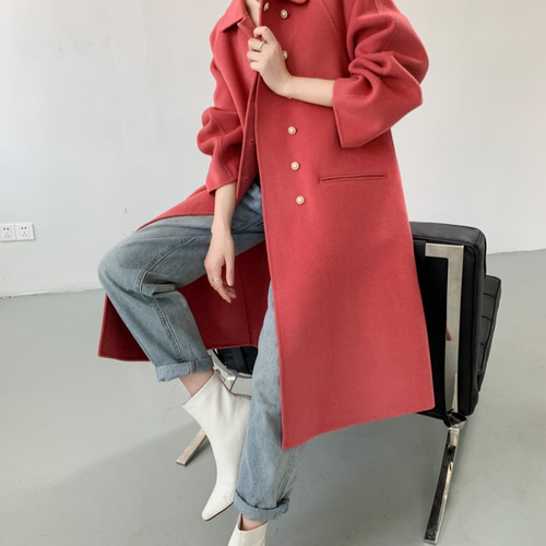 全14色】【ウール100％】 リバーシブル生地 手縫い コート☆オーダー  