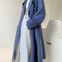 【全14色】【ウール100％】　リバーシブル生地　手縫い　ロングコート☆オーダーメイド可 4枚目の画像