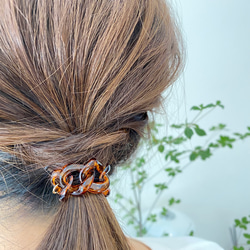 【NEW】スレンダーべっこう✩ヘアゴム 6枚目の画像