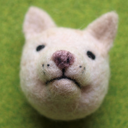 【アウトレット】犬・ピンク鼻 ブローチ 1枚目の画像