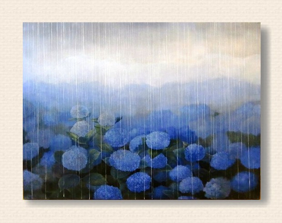 原画 雨に咲く【油絵】 絵画 crystal 通販 2013132｜Creema