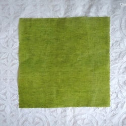 エコラップ 四角 L ：緑 無地<インド綿コットン100％　手紬ぎ手織り布> 1枚目の画像