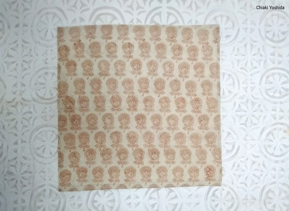 2019年夏限定：インド綿バンダナ（ナチュラル・花柄） 2枚目の画像