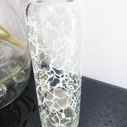 ガラス水筒 550ml (カバー付) ホワイト 2枚目の画像