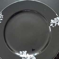 ブラック シルバーライン　リムディナー皿 2枚目の画像