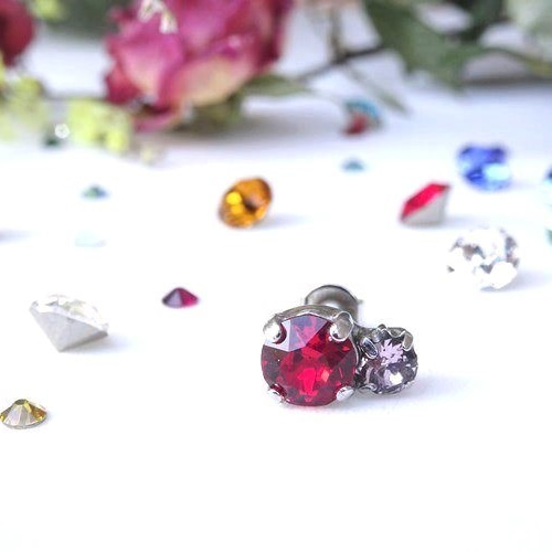 選べる「あの人と私」誕生石ピアス【誕生日 ルビー 記念日 アメジスト