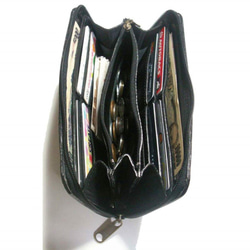 猫のデザイン　バッグ　財布等　レザークラフト ndロング財布ネコ一族 catwalk oikawa 5枚目の画像