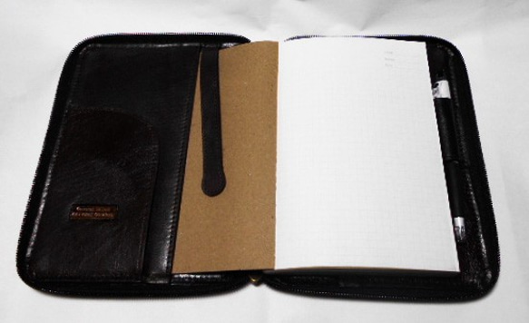 猫のデザイン　バッグ　財布等　レザークラフト  Book.フリーノートB6用catwalk oikawa 4枚目の画像