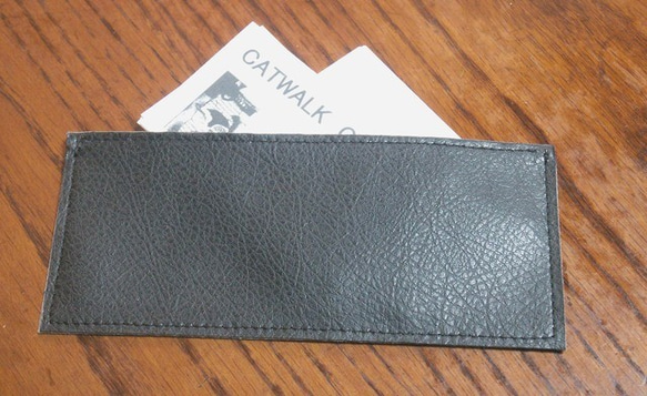 猫のデザイン　バッグ　財布等　レザークラフト ロング財布　森の仲間　catwalk oikawa 5枚目の画像