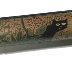 猫のデザイン　バッグ　財布等　レザークラフト NDペンケースｓ森の仲間 catwalk oikawa 1枚目の画像
