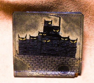 catwalk oikawaアートレザークラフト　money bill clip 札ハサミ財布 ネコ一族 10,439円