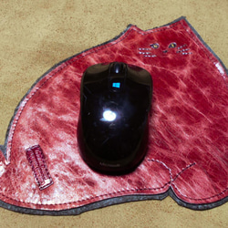 猫のデザイン　レザークラフト　cat mouse pad.   catwalk oikawa 2枚目の画像
