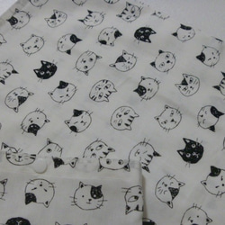 １０２４．白黒猫柄　畳みやすいエコバッグ　コンビニエコバッグ　再販１ 7枚目の画像