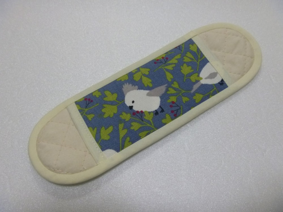 591．大人可愛いシマエナガ柄 水筒肩紐カバー 白 再販5 雑貨