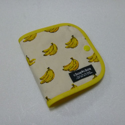 ６７４．バナナ柄の仮置きマスクケース　標準サイズ　再販１ 1枚目の画像