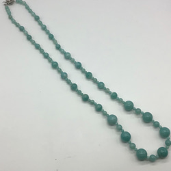 天然石　アマゾナイトのロングネックレス 3枚目の画像