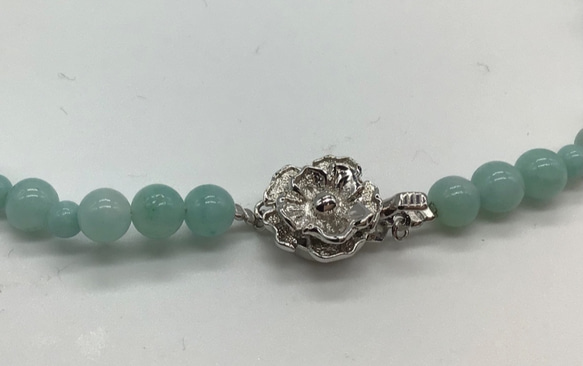 天然石　アマゾナイトのロングネックレス 4枚目の画像