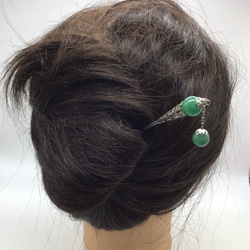 天然石　アベンチュリンのかんざし 3枚目の画像