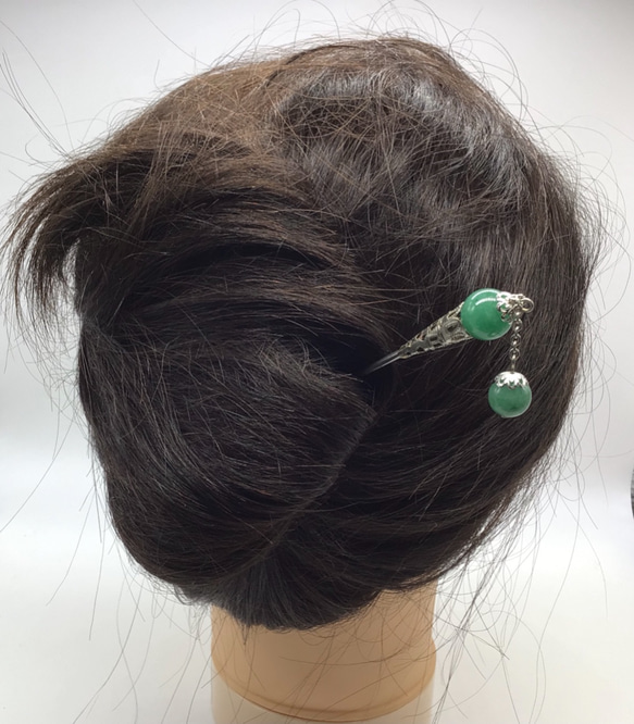 天然石　アベンチュリンのかんざし 3枚目の画像