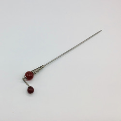 天然石　赤瑪瑙のかんざし 3枚目の画像