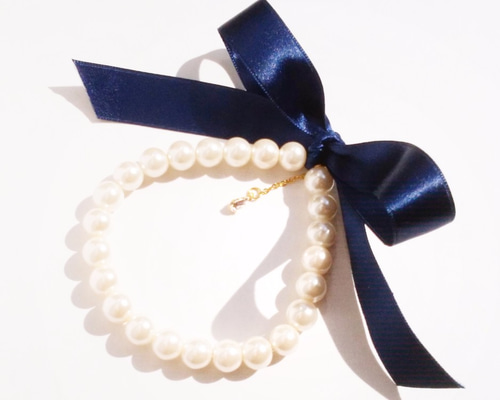 Hermine Athensパール リボンブレスレット Hermine Athensパール リボンブレスレット