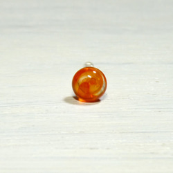 ガラスのボディピアス orange　10Ga＋0.2ｍｍ 1枚目の画像