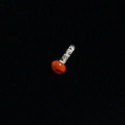 ガラスのボディピアス orange　10Ga＋0.2ｍｍ 5枚目の画像