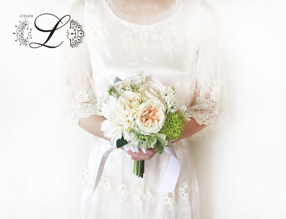 【オーダーメイド】ウェディングブーケ&ブトニアセット 相談OK! 15000円〜