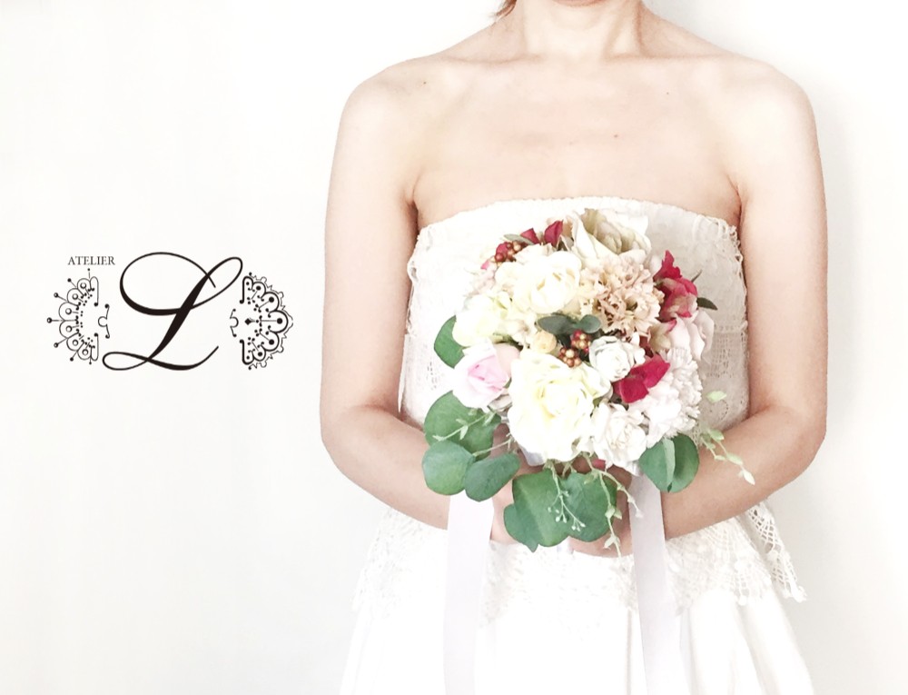 【オーダーメイド】ウェディングブーケ&ブトニアセット 相談OK! 15000円〜