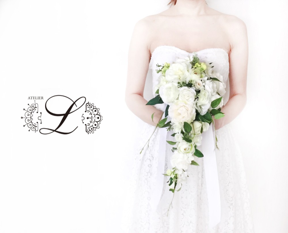 【オーダーメイド】ウェディングブーケ&ブトニアセット 相談OK! 15000円〜