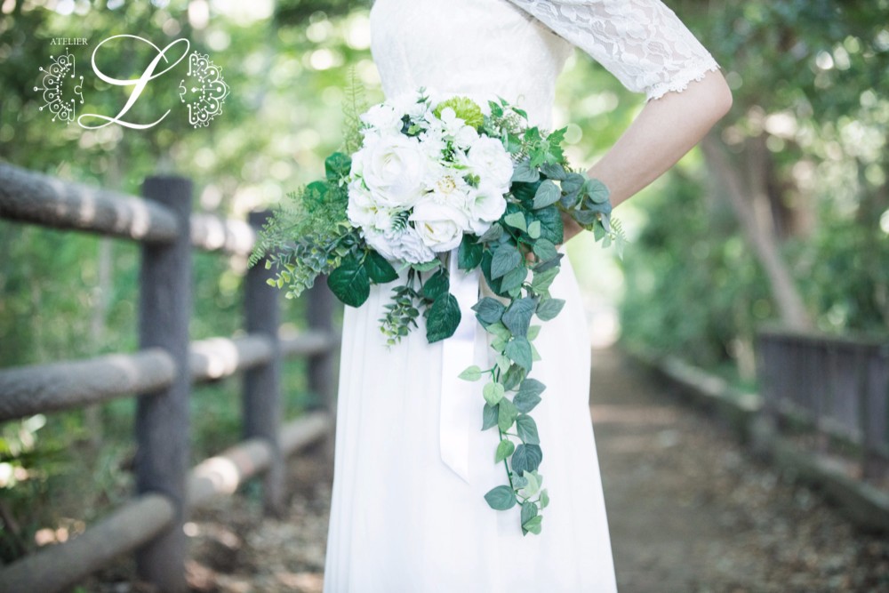 【オーダーメイド】ウェディングブーケ&ブトニアセット 相談OK! 15000円〜