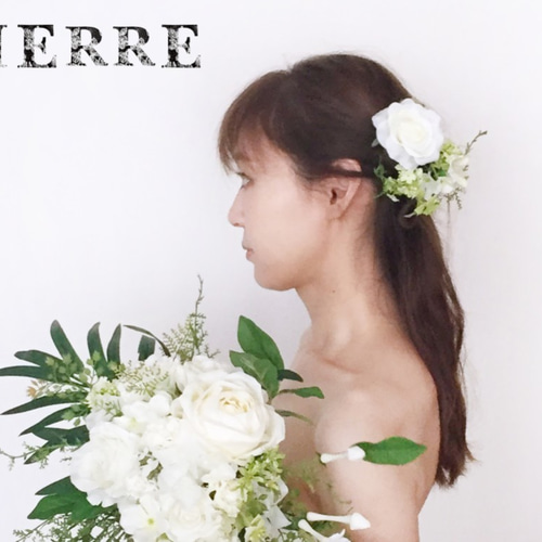 オーダーメイド】ウェディングブーケ&ブトニアセット 相談OK! 15000円