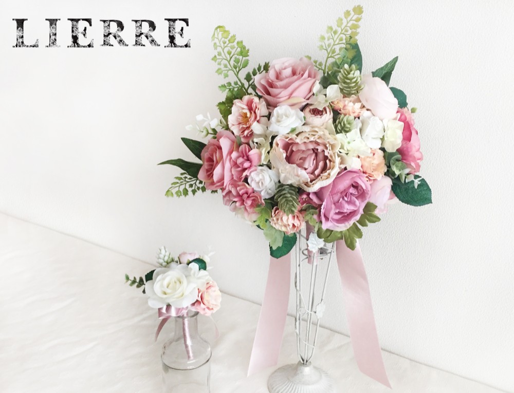 【オーダーメイド】ウェディングブーケ&ブトニアセット 相談OK! 15000円〜