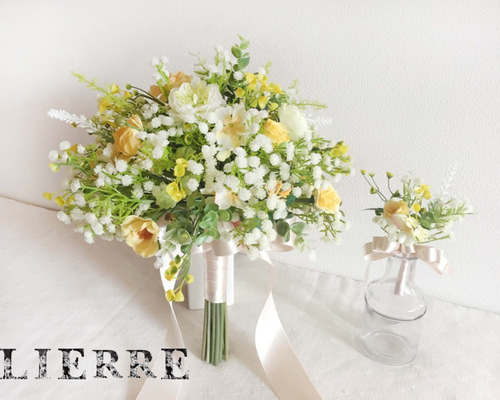 りり様【オーダーメイド】ウェディングブーケ&ブトニアセット ブーケ