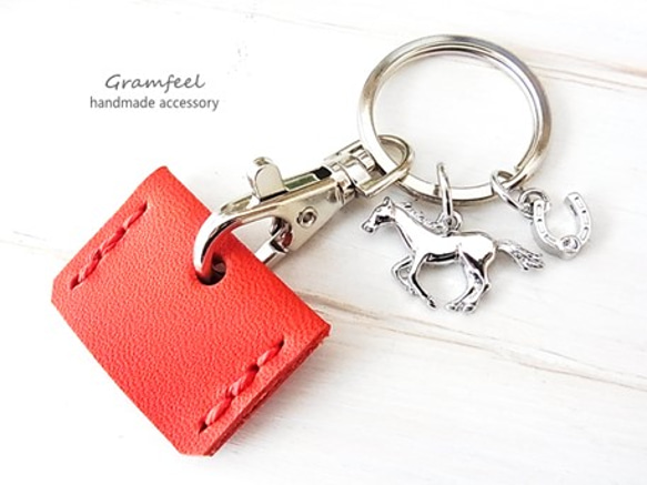 genten 馬型キーホルダー チャーム 牛革 ウマ 馬 干支チャ genten 馬型キーホルダー チャーム 牛革 ウマ 馬 干支チャ