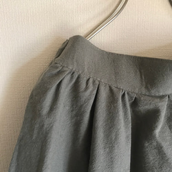 ■3連休限定15％OFF■手作りの魅力。立体シルエットぽわんとスカート。 リネン ロングスカート ウエストゴム 夏 7枚目の画像
